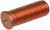 Резьбовая приварная шпилька омедненная сталь М8 х 16 (1000шт) Материалы для Конденсаторных установок фото, изображение