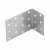 Крепежный уголок анкерный 2 мм, KUL 40 х 80 х 60 мм Россия Сибртех Крепеж перфорированный фото, изображение